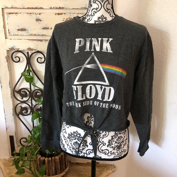 Pink Floyd Tops - Pink Floyd tie crop crop sweatshirt